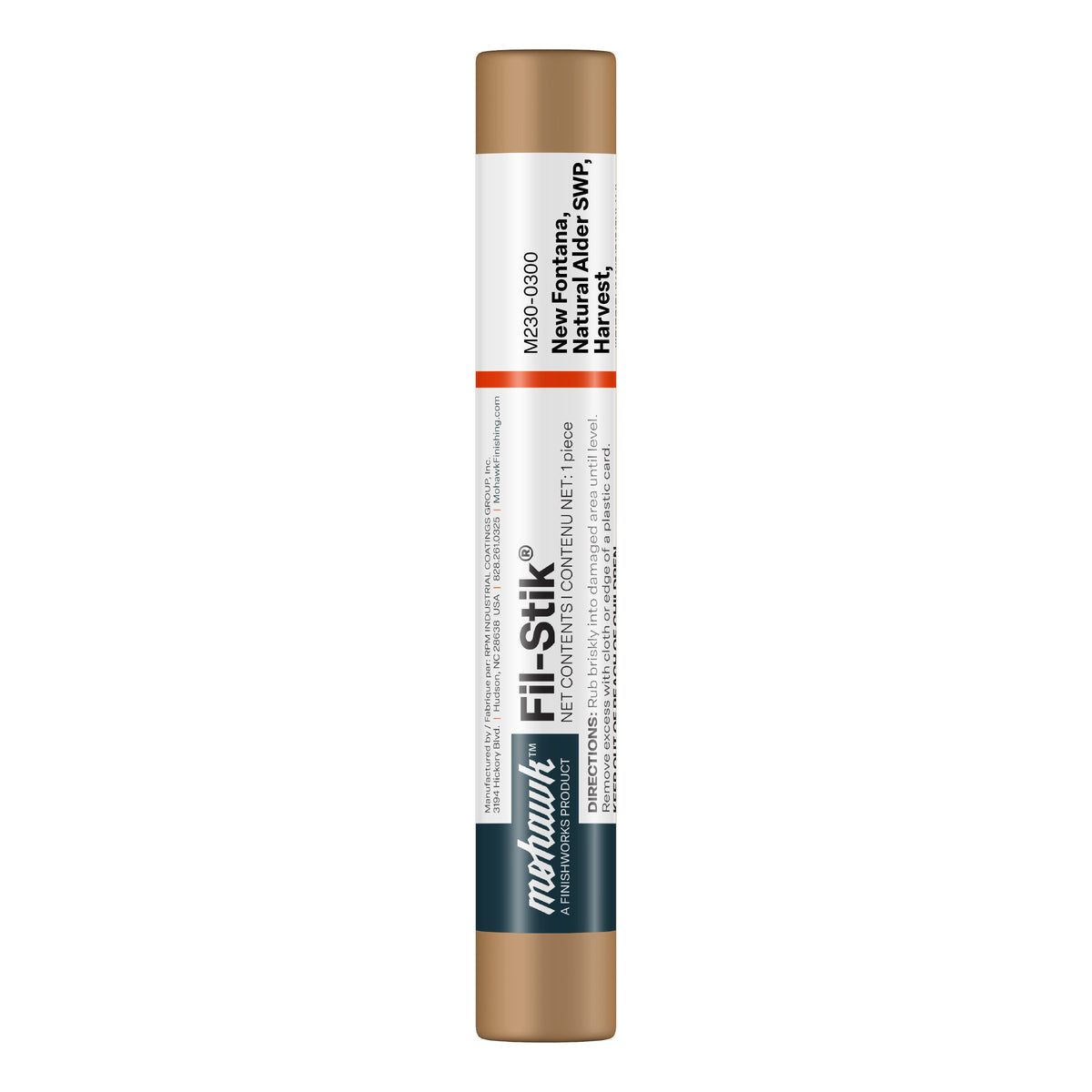 Mohawk New Fontana Natural Alder Harvest Buff Fil-Stik wax putty stick for wood repair