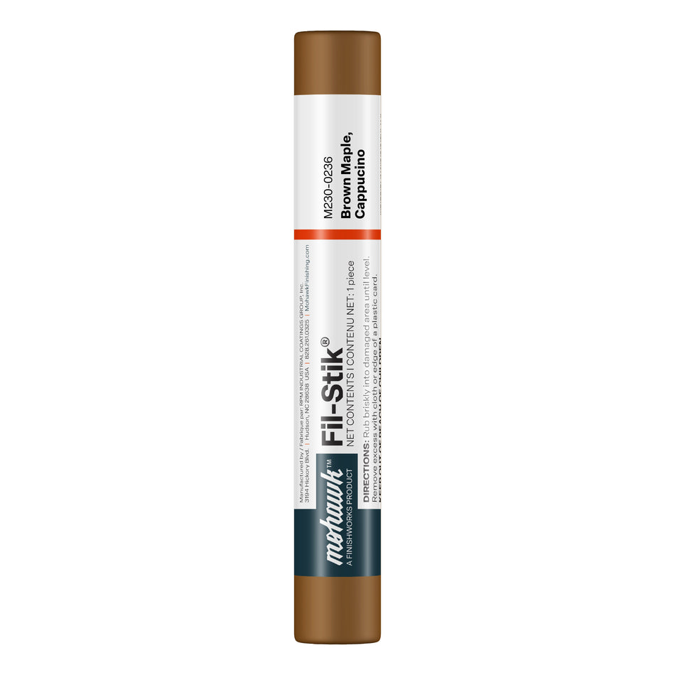 Mohawk Brown Maple Cappucino Fil-Stik wax putty stick for wood repair
