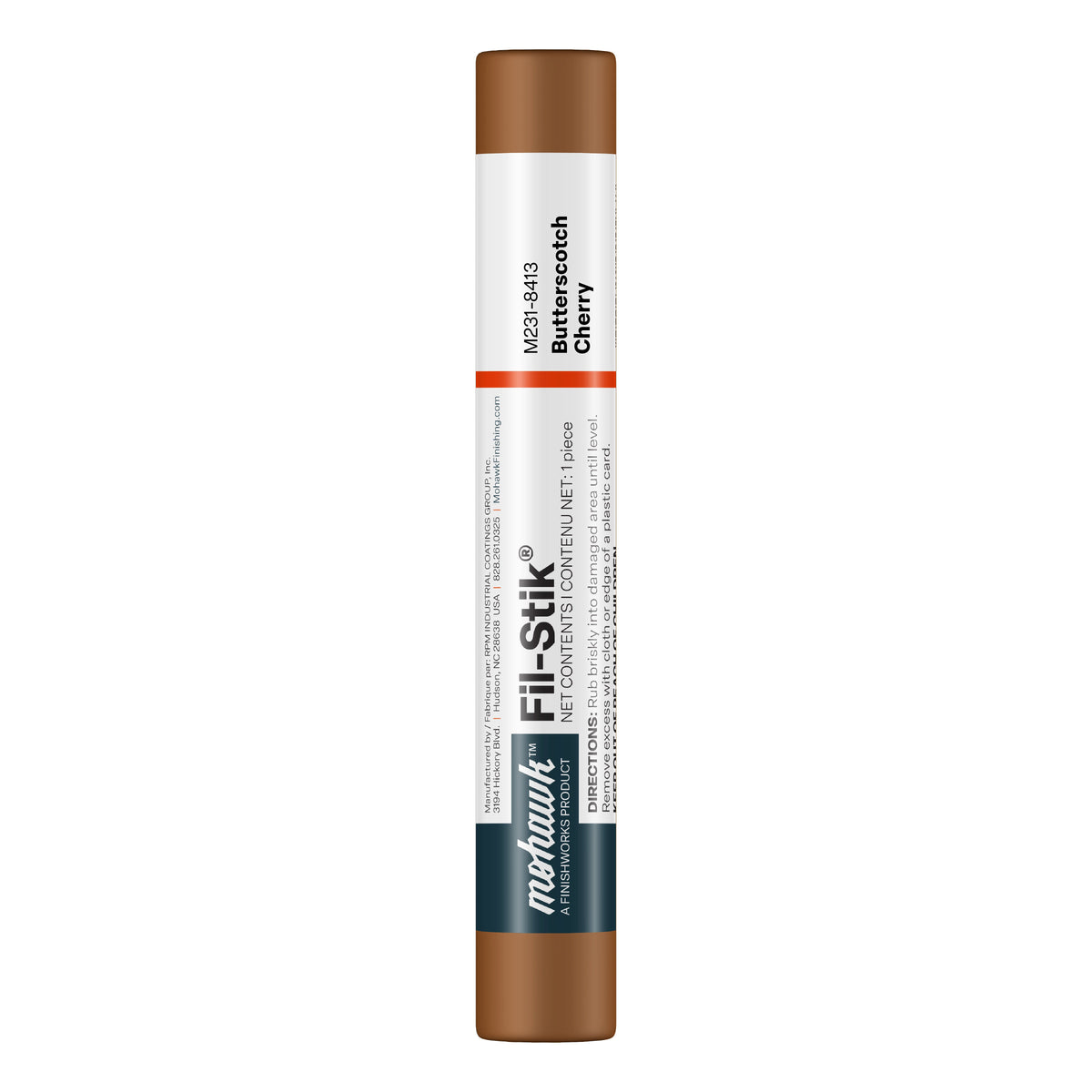 Mudra Fil-Stik lip balm stick in butterscotch color on a white background