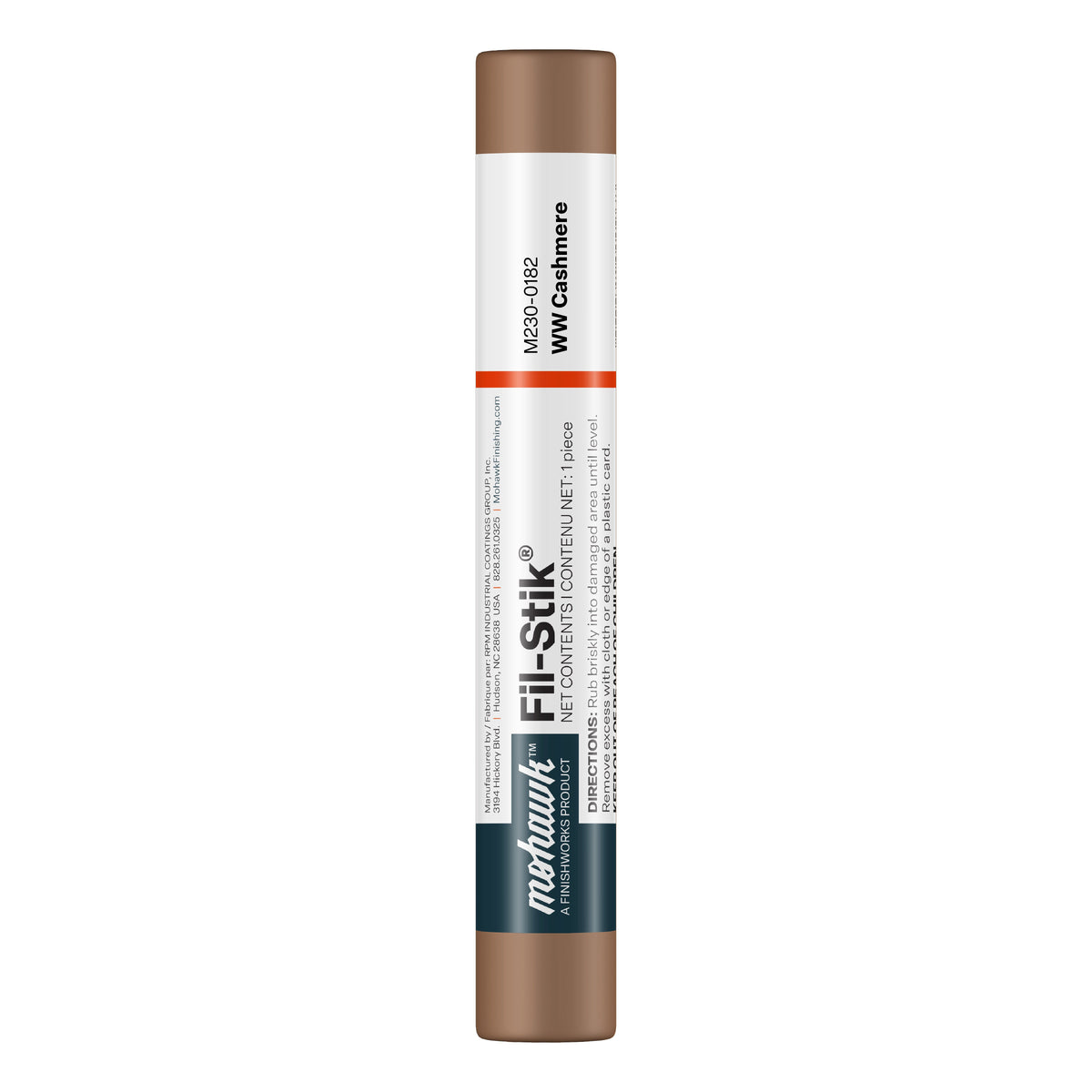 Mohawk WW Cashmere Fil-Stik wax putty stick for wood scratch repair