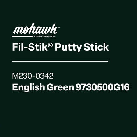 Mohawk Fil-Stik Putty Stick label on a black background