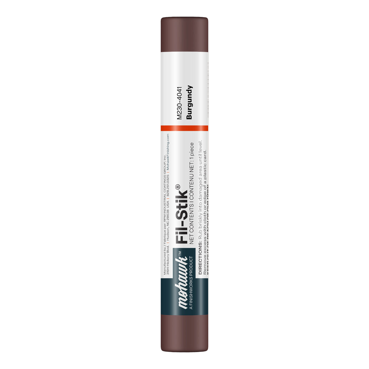Mohawk M230-4041 Burgundy furniture scratch and nick touch-up stick