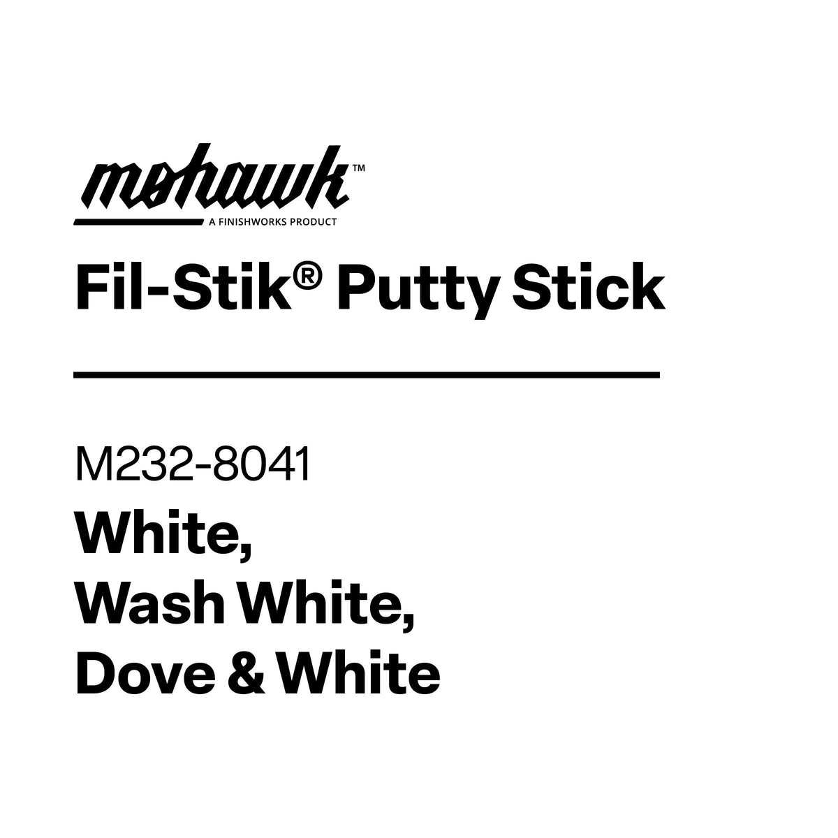 Mohawk M232-8041 White furniture scratch and nick touch-up stick