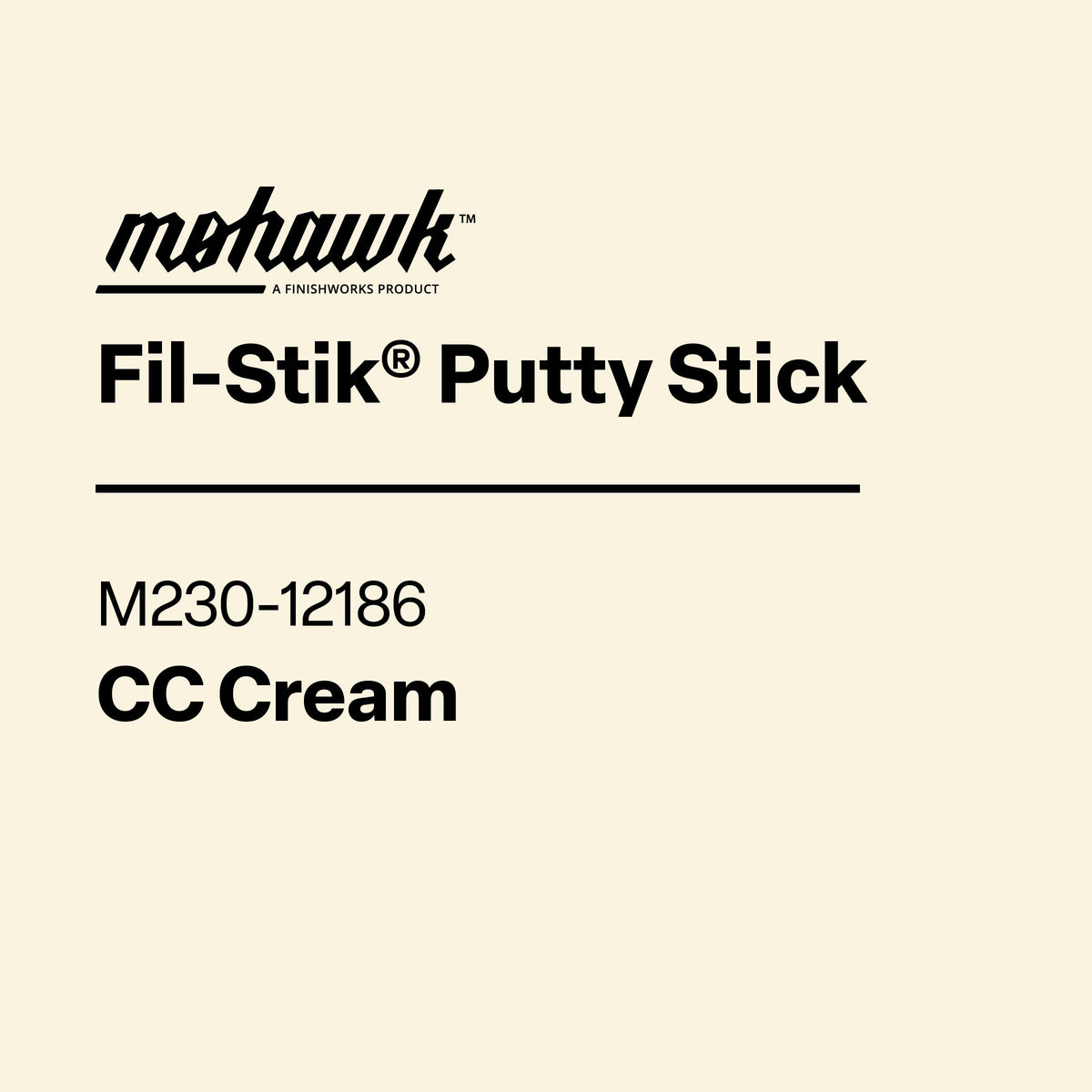 Mohawk M230-12186 CC Cream furniture scratch and nick touch-up stick