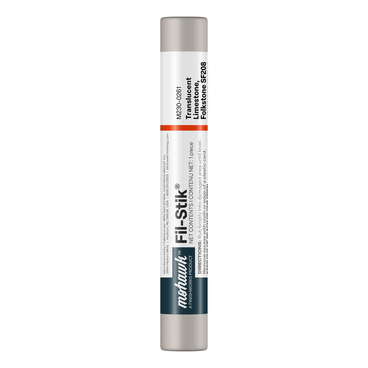 Mohawk Translucent Limestone Folkstone SF208 Fil-Stik wax putty stick for wood repair