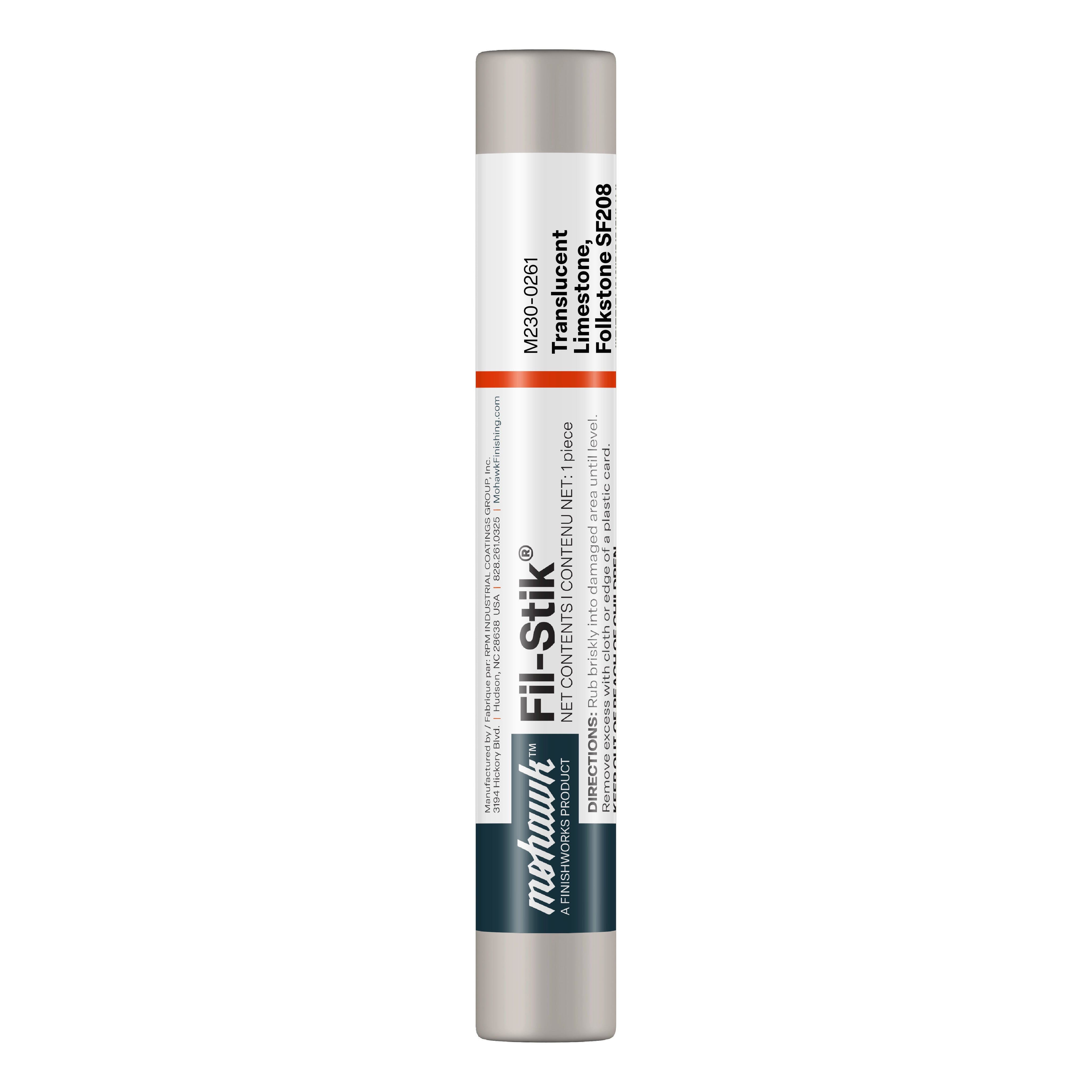 Mohawk Translucent Limestone Folkstone SF208 Fil-Stik wax putty stick for wood repair