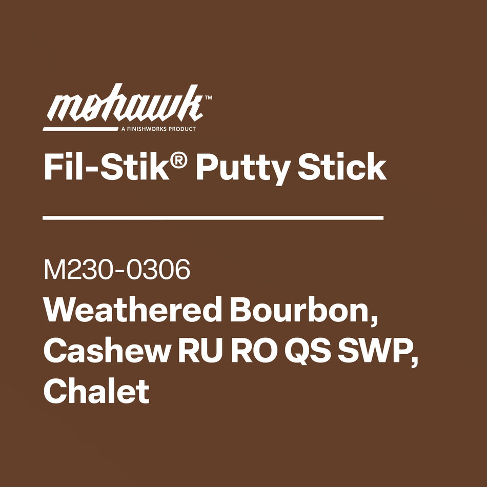 Mohawk M230-0306 Weathered Bourbon furniture scratch touch-up filler stick