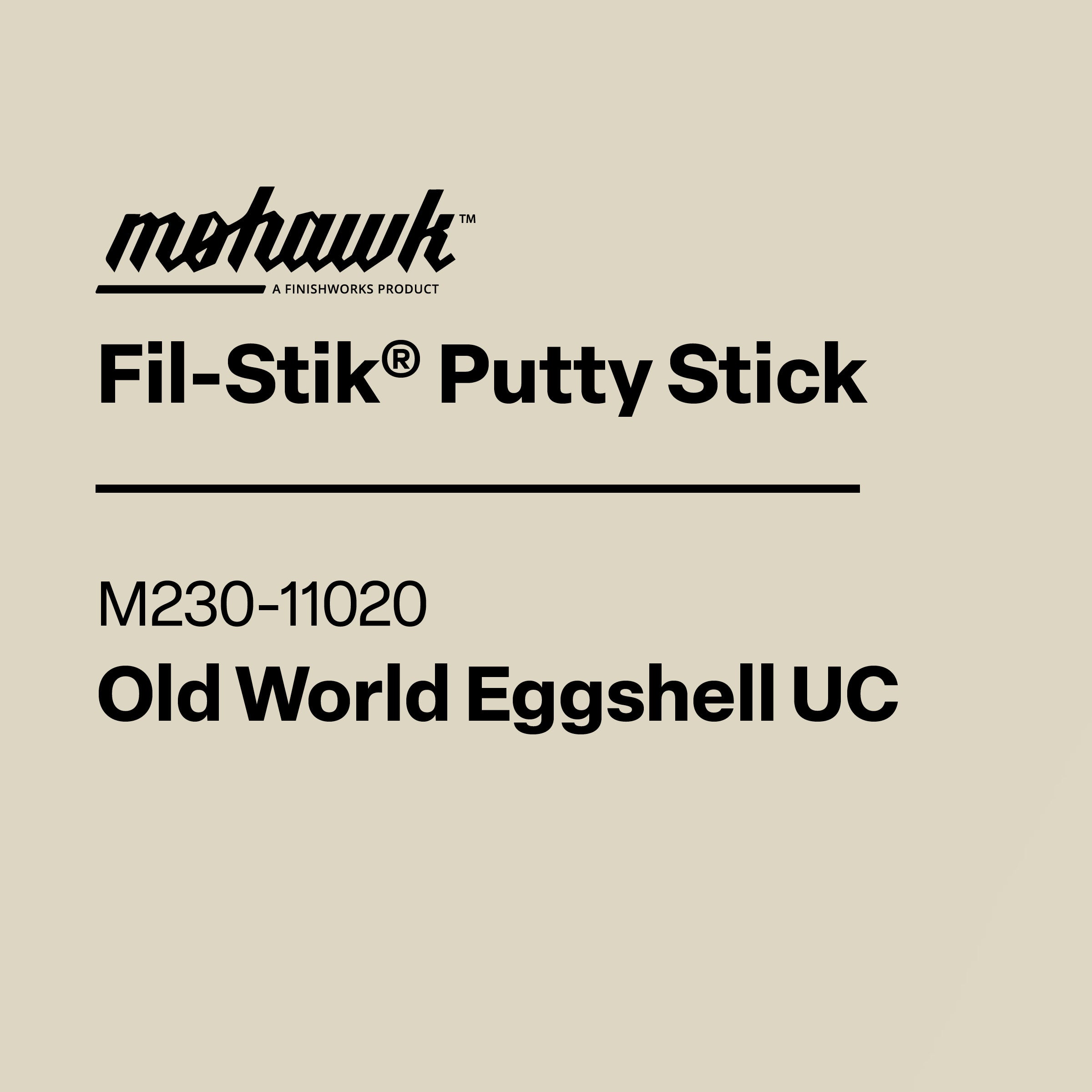 Mohawk M230-11020 Old World Eggshell furniture scratch and nick touch-up stick