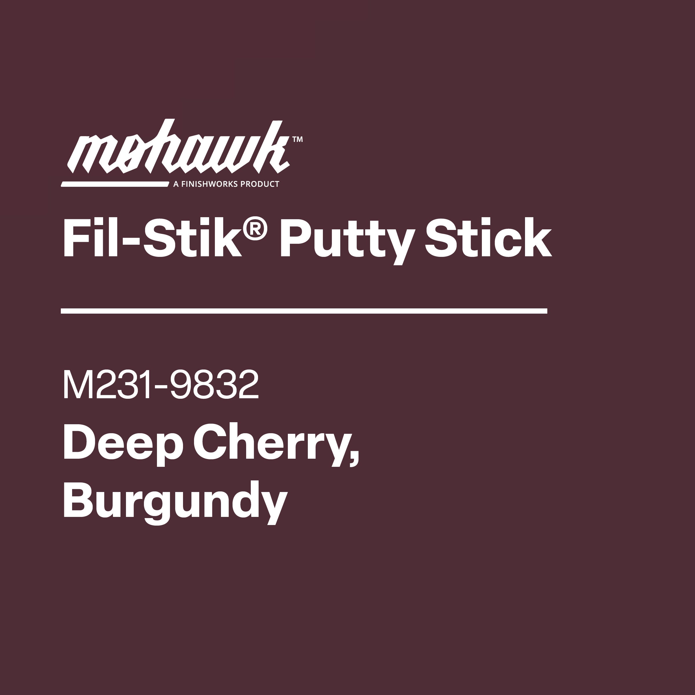 Mohawk M231-9832 Deep Cherry furniture scratch and nick touch-up stick