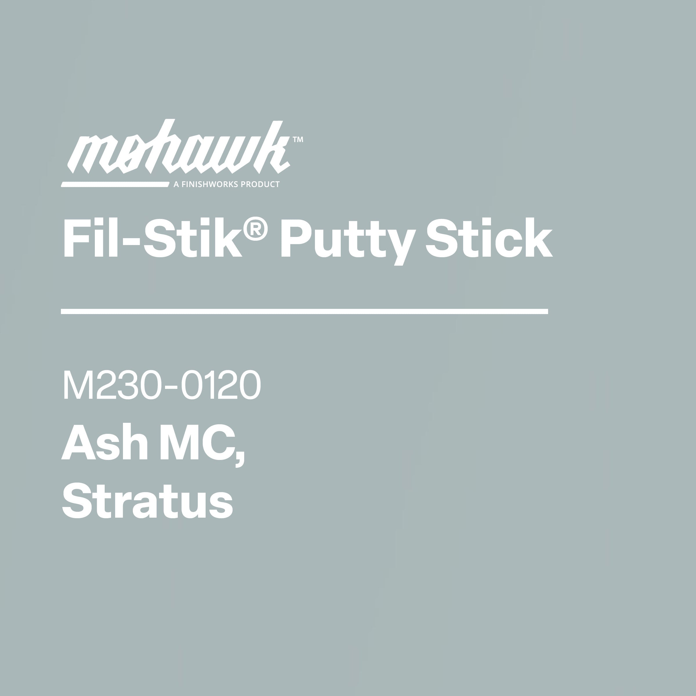 Mohawk M230-0120 Ash Stratus furniture scratch and nick touch-up stick
