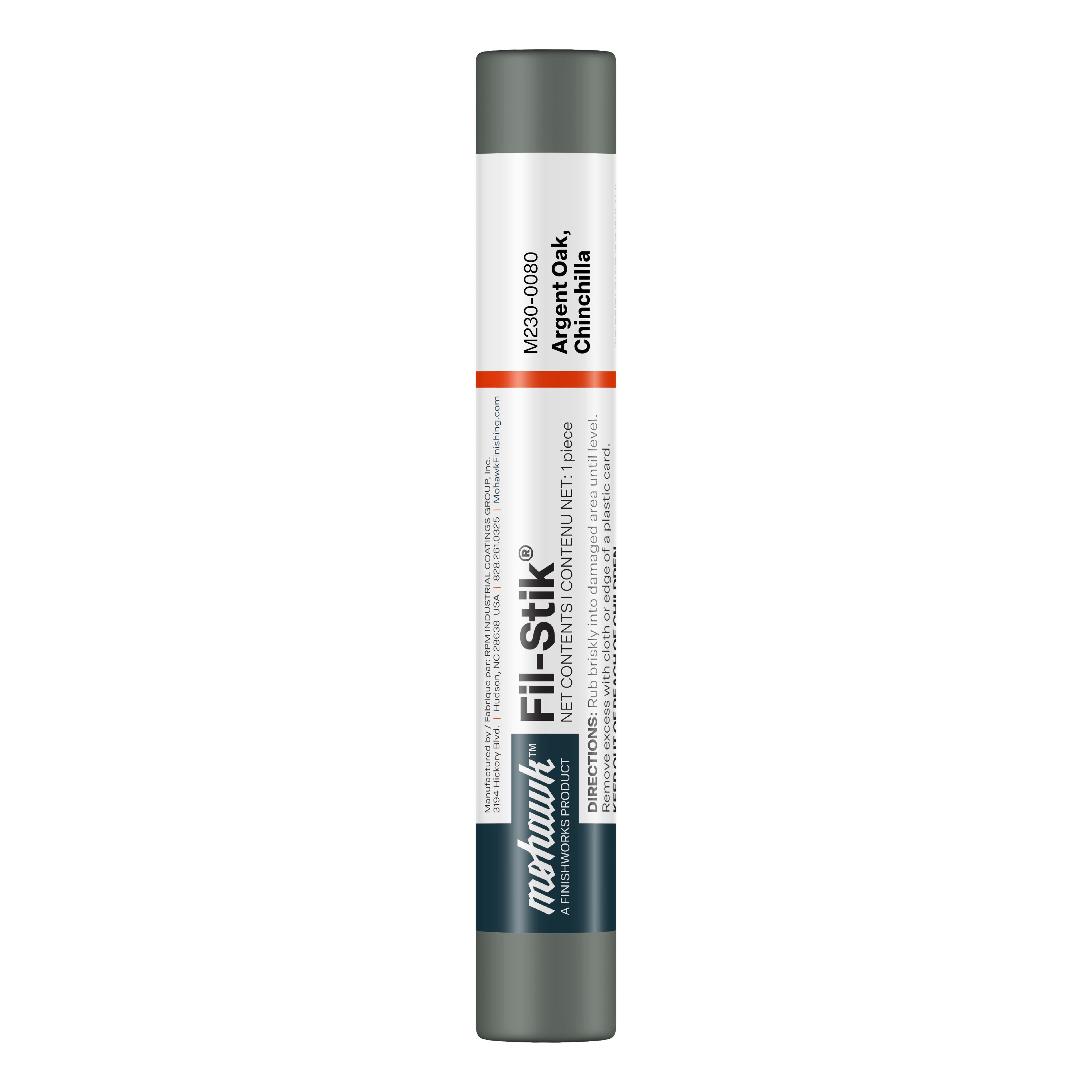 Mohawk Argent Oak Chinchilla Fil-Stik wax putty stick for wood repair
