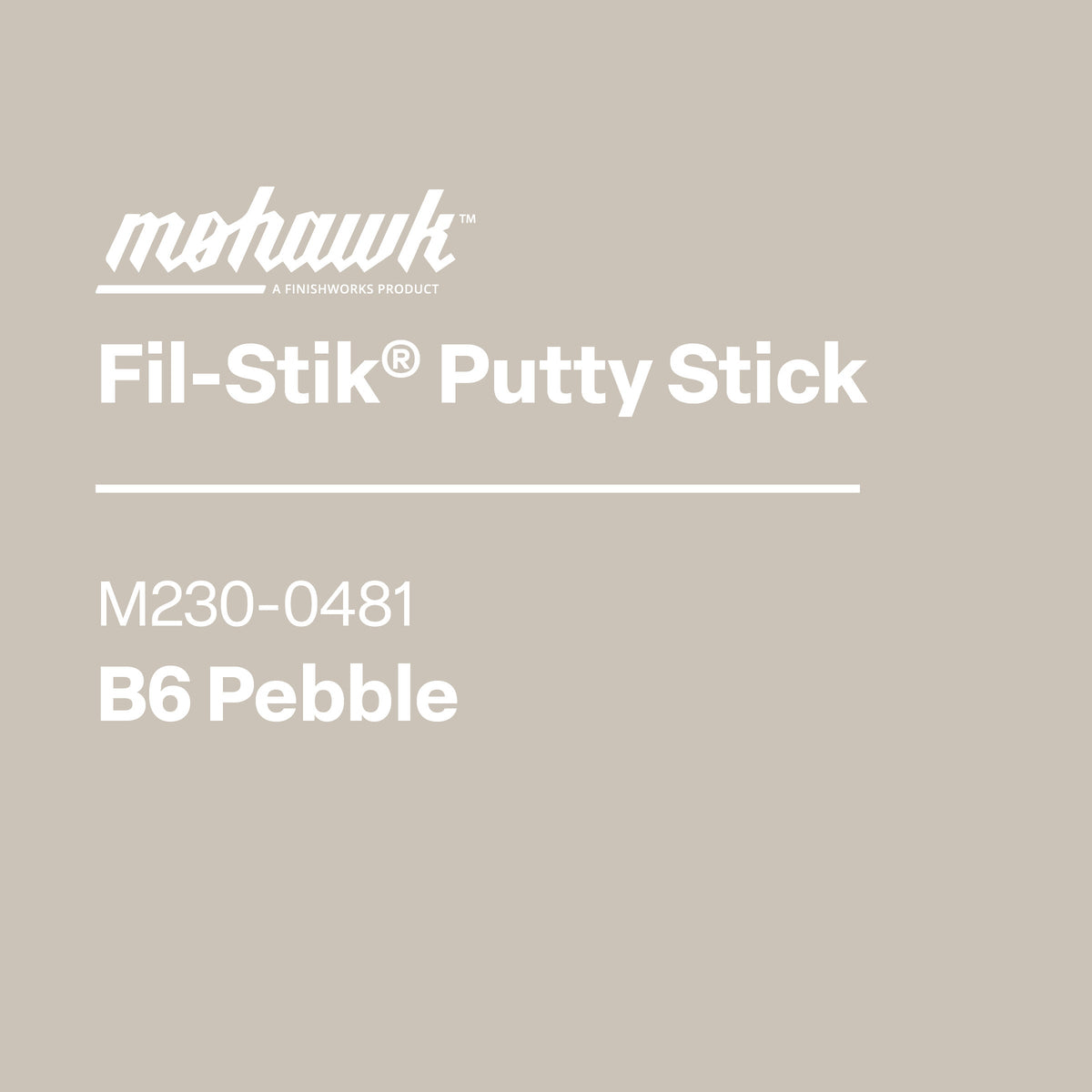 Mohawk M230-0481 B6 Pebble furniture scratch and nick touch-up stick