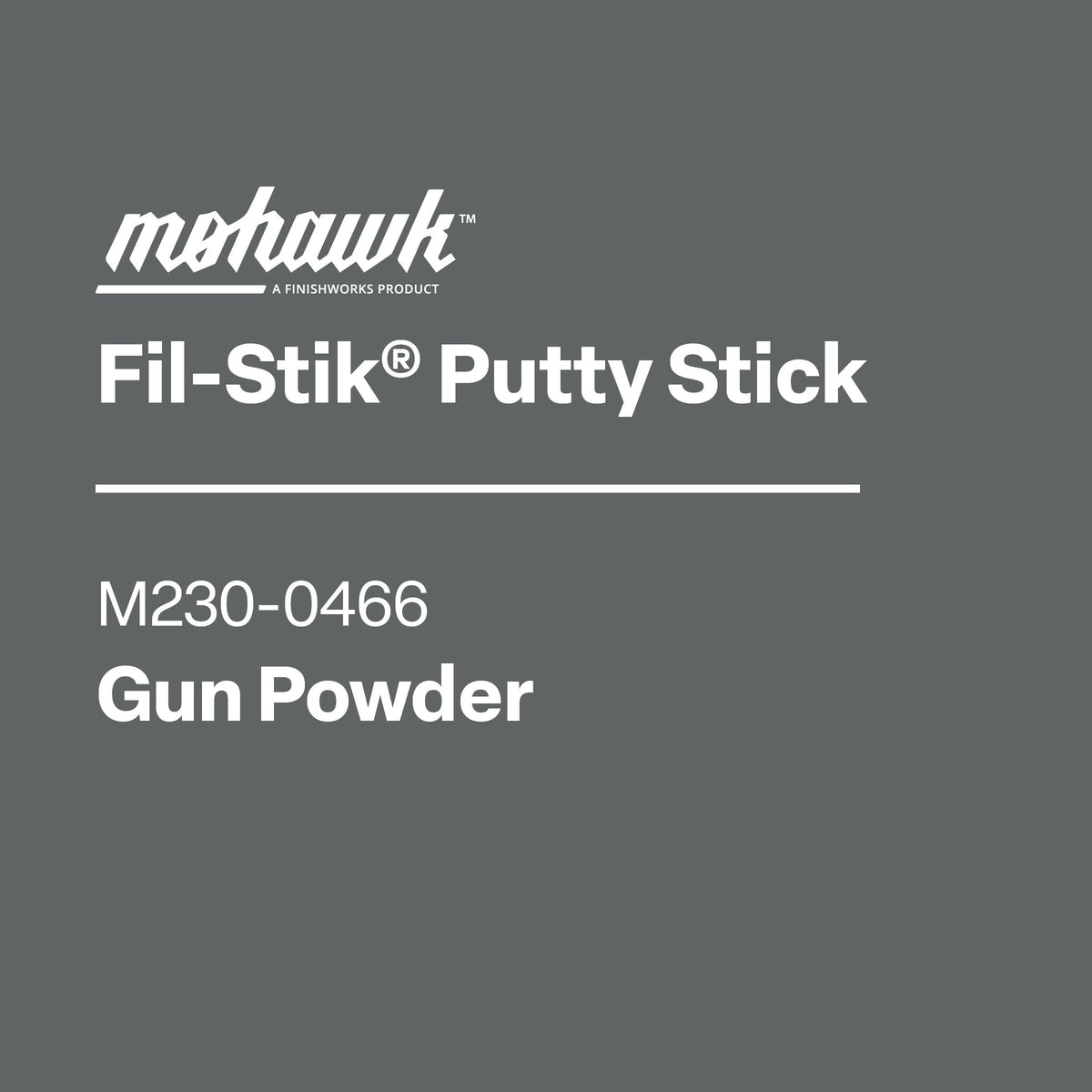 Mohawk M230-0466 Gun Powder furniture scratch and nick touch-up stick