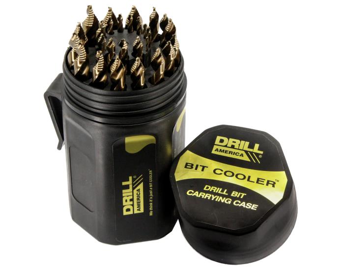 25 Piece Stepped Point Cobalt Drill Bit Set in Plastic Case (1.00mm - 13.0mm x .50mm)