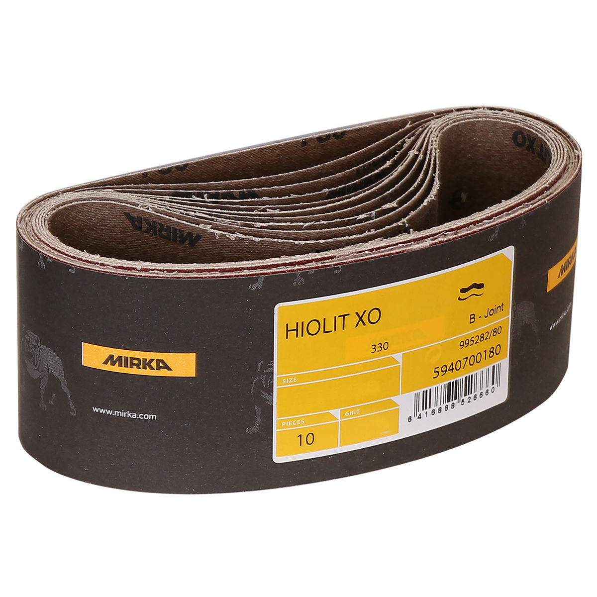 Mirka HIOLIT XO 3 in x24 in P220 T-Joint, 10 Belts/Box