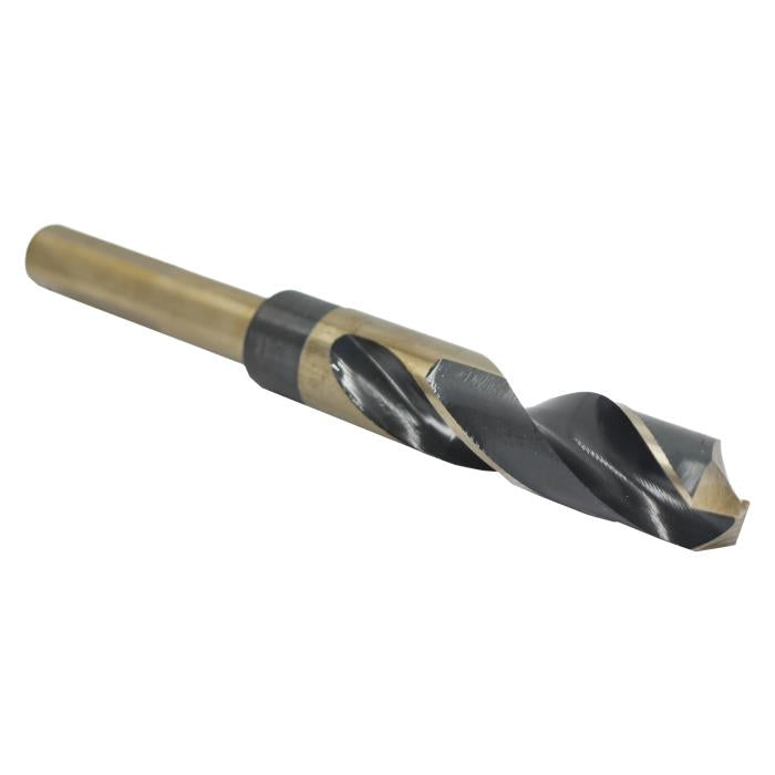 13/16" HSS Black & Gold Drill Bit with Reduced 1/2" 3-Flat Shank, Contractor Series