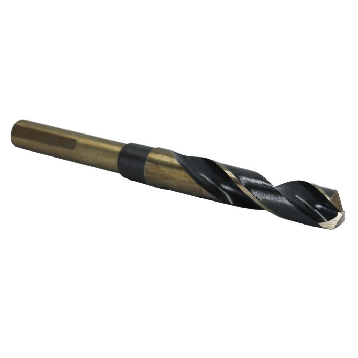 43/64" HSS Black & Gold Drill Bit with Reduced 1/2" 3-Flat Shank, Contractor Series