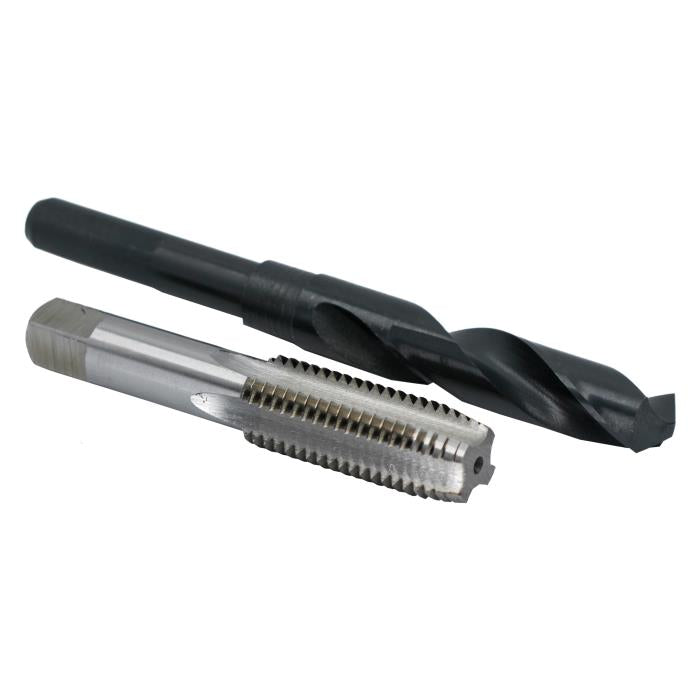 5/8"-18 UNF HSS Plug Tap and 37/64" HSS 1/2" Shank Drill Bit Kit