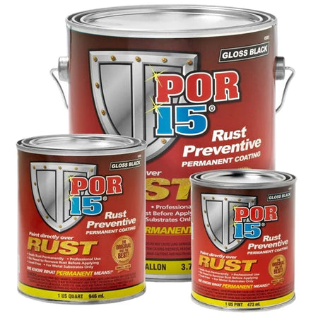 POR-15 Rust Preventative Permanent Coating Black Pint
