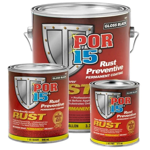 POR-15 Rust Preventative Permanent Coating Black Pint