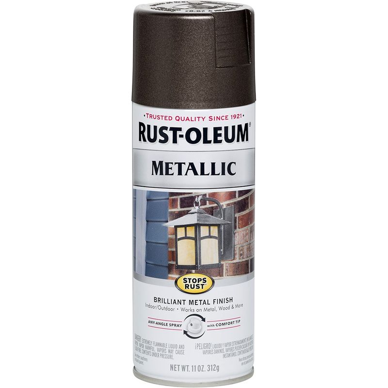 Rust-Oleum 7272830 11oz Dark Bronze Metallic Stops Rust Spray Paint
