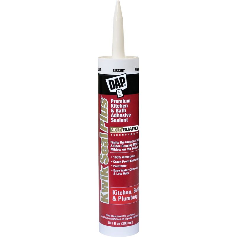 DAP 18519 10.1oz Biscuit Kwik Seal Plus Kitchen & Bath Adhesive Sealant
