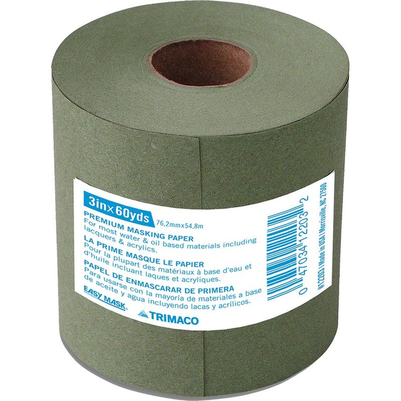 Trimaco 12203 G3 3" x 60Yd Green Premium Masking Paper