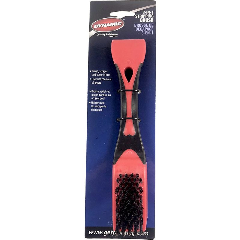 Dynamic DYN3410108 3-in-1 Soft Grip Stripping Brush, Carded
