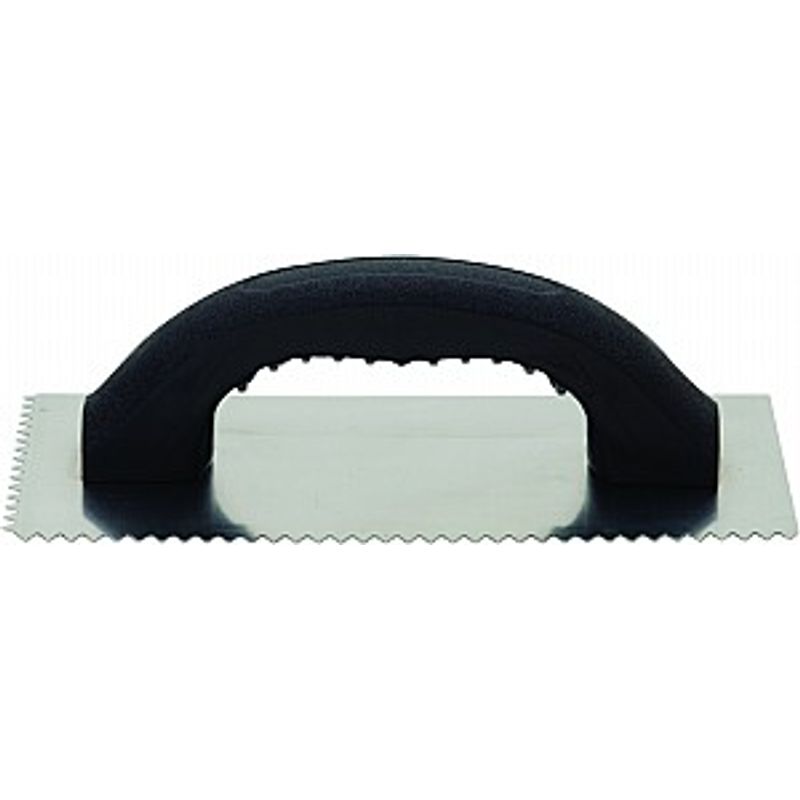 Hyde 19030 4-1/4" x 9-1/4" V Notch Adhesive Trowel Steel Blade