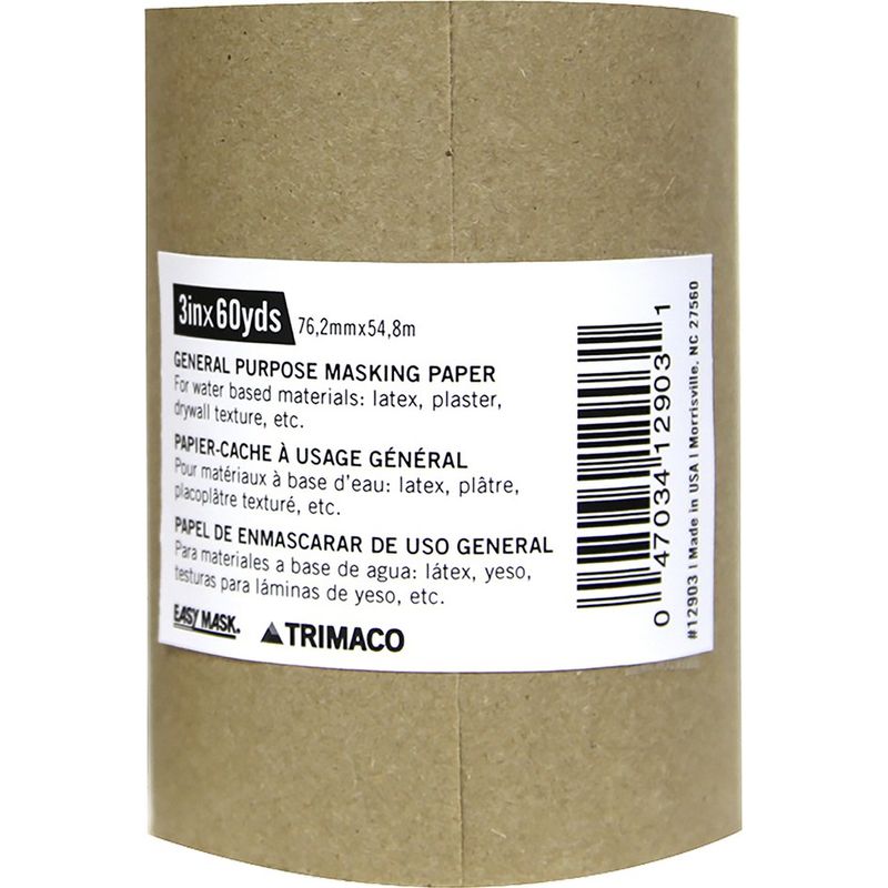 Trimaco 12903 B3 3" x 60Yd General Purpose Masking Paper