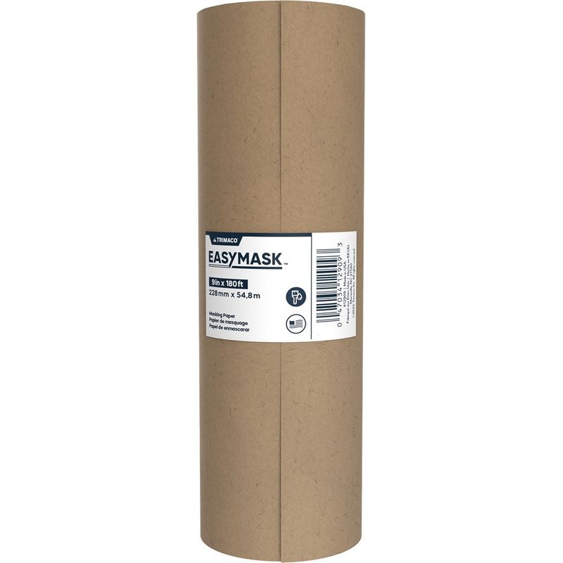 Trimaco 12909 B9 9" x 60Yd Easy Mask Brown General Purpose Masking Paper