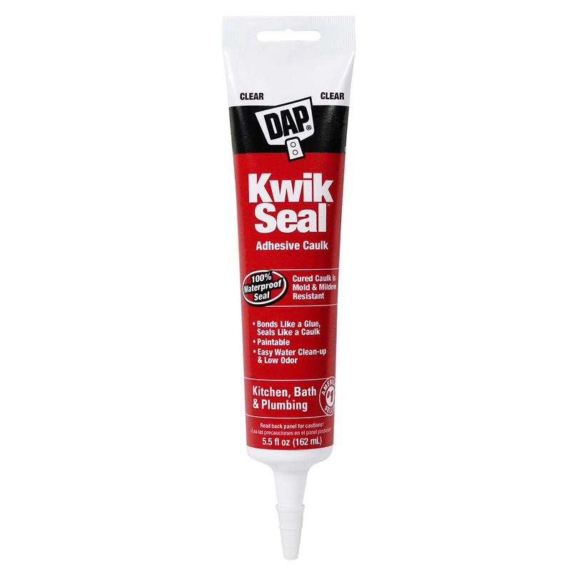 DAP 18008 5.5oz Clear Kwik Seal Kitchen & Bath Adhesive Caulk