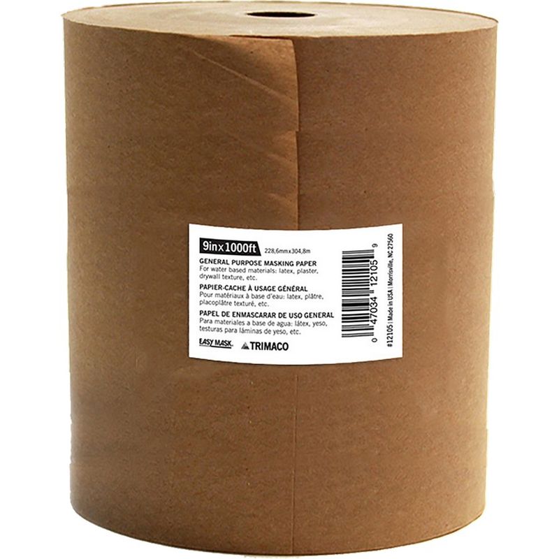 Trimaco 12105 BL9 9" x 1000' Brown General Purpose Masking Paper