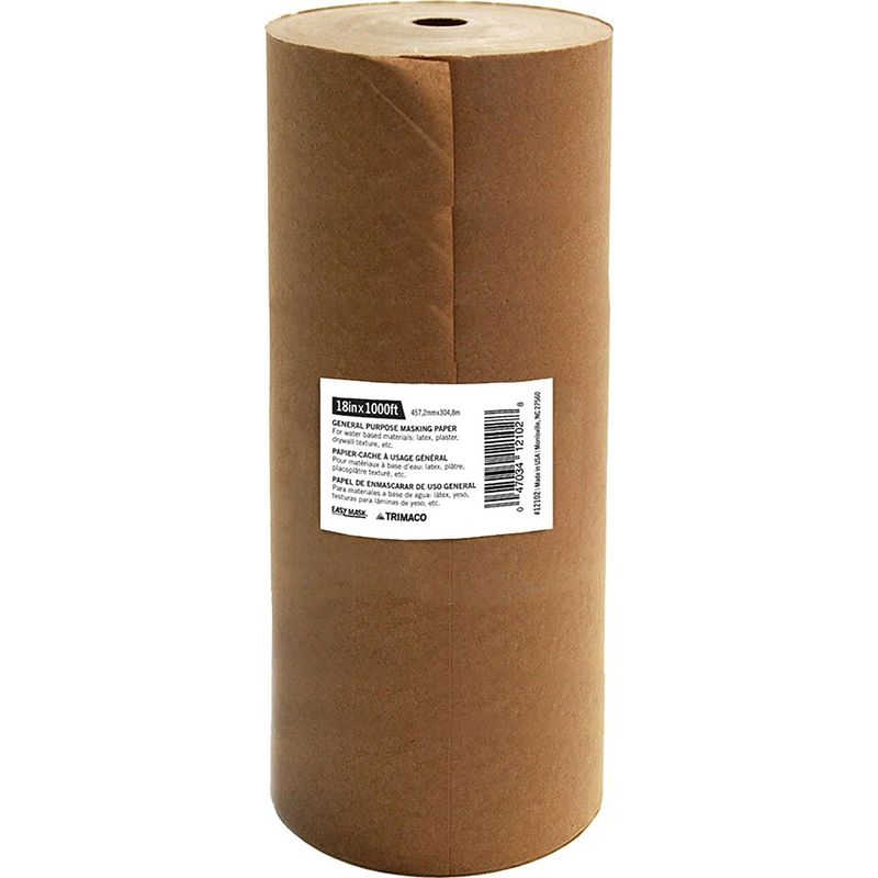 Trimaco 12102 BL18 18" x 1000' Brown General Purpose Masking Paper