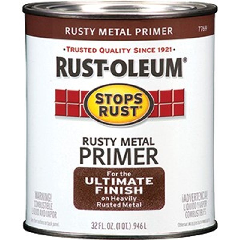 Rust-Oleum 7769502 qt Rusty Metal Primer Stops Rust Paint