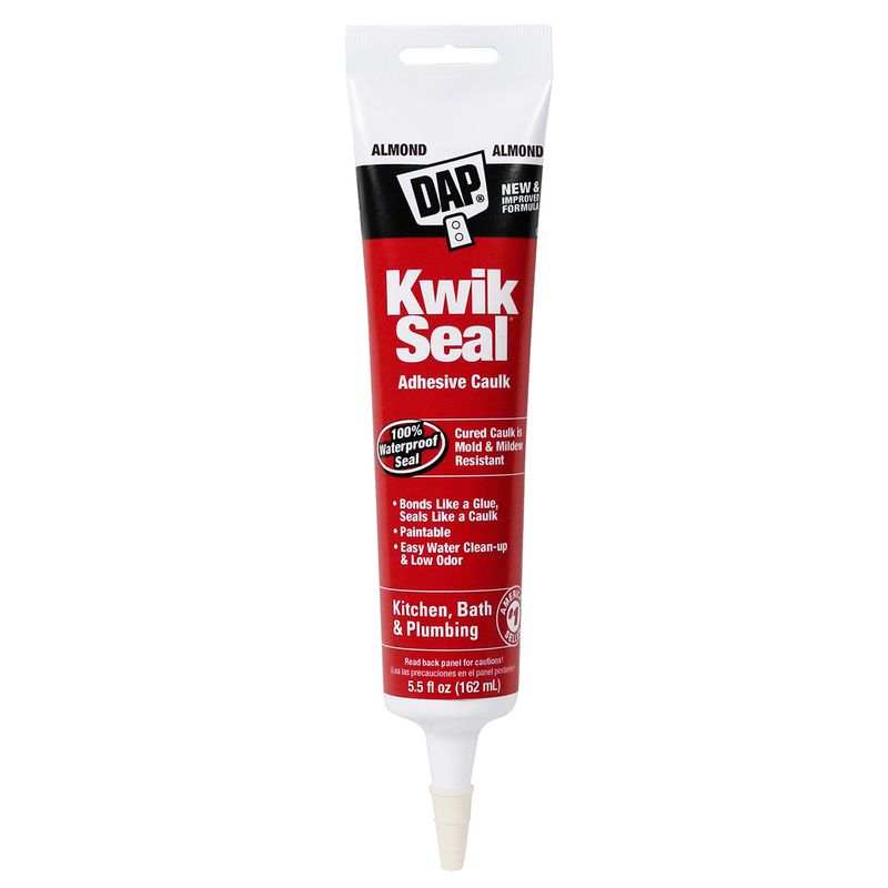 DAP 18013 5.5oz Almond Kwik Seal Kitchen & Bath Adhesive Caulk